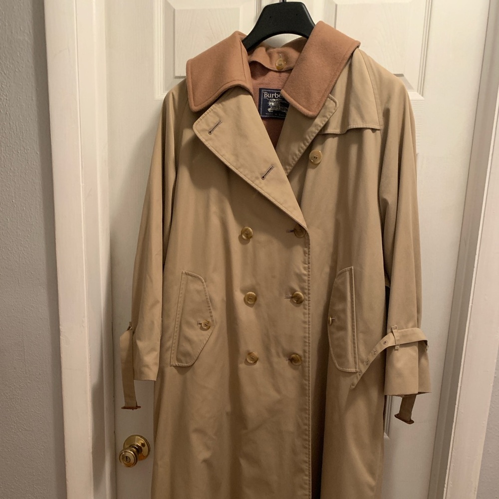 Burberry Vintage Chelsea Heritage Trench Coat Tan Beige Nova Check Size 12